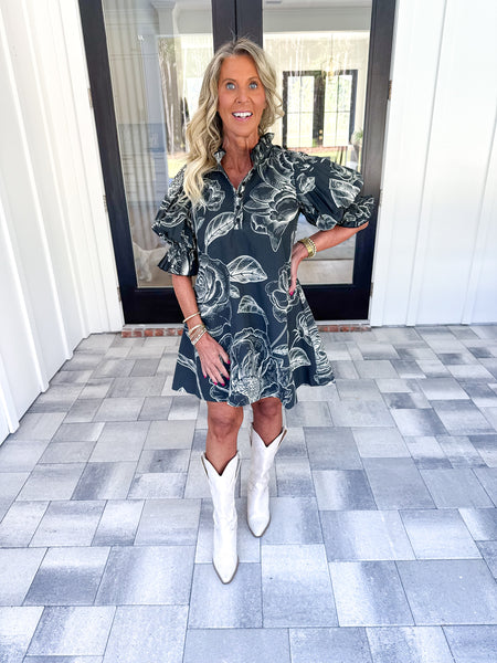 Black Floral Dress