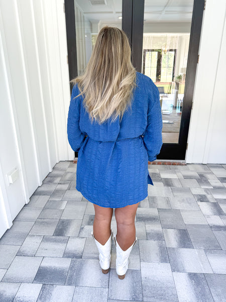 Blue Shirt Romper