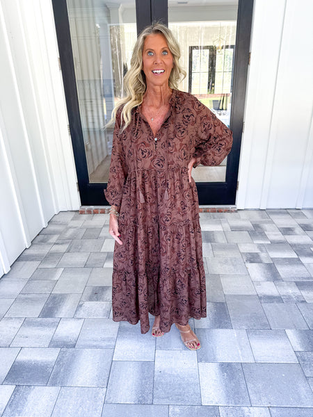 Floral Tiered Midi