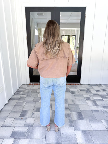 Linen Collared Top