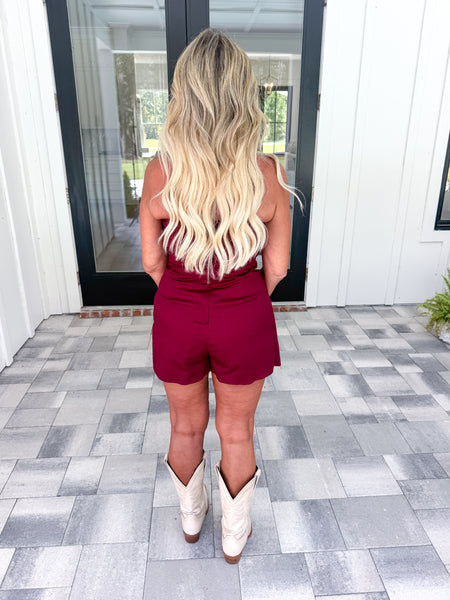 Garnet Pleated Romper