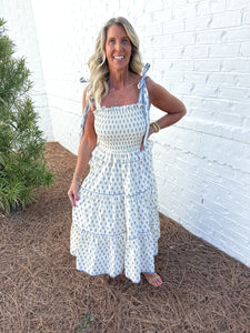 Floral Smocked Midi