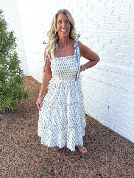 Floral Smocked Midi