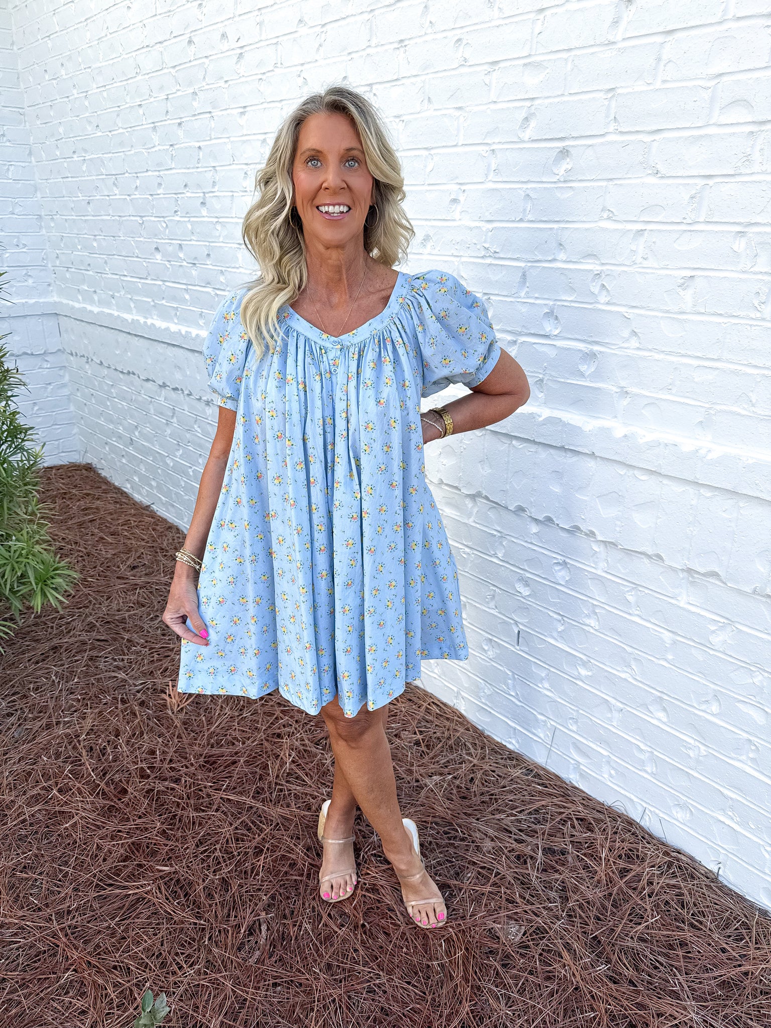 Floral Puff Sleeve Dress