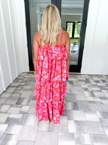 Floral Tiered Midi