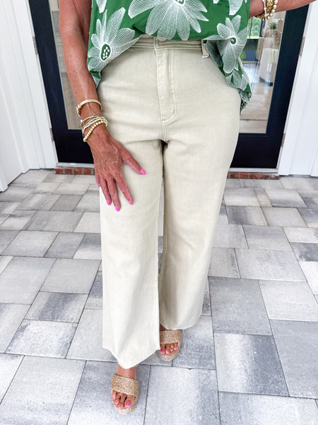 Beige Denim Pants
