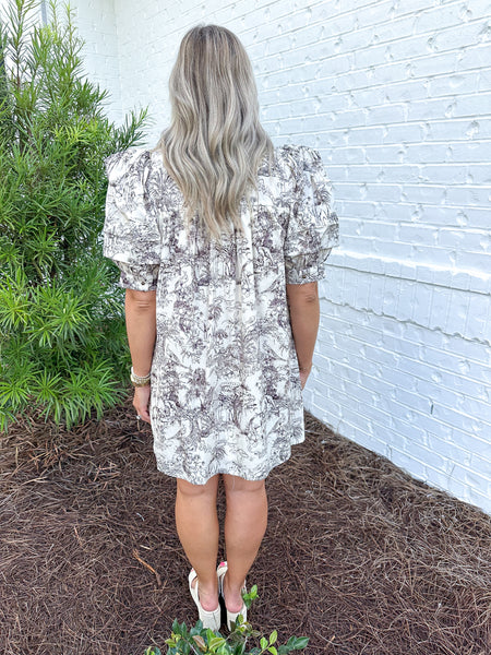 Mocha High Neck Dress