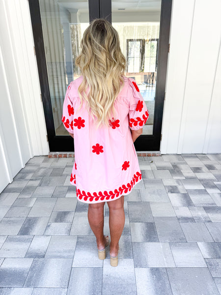 Embroidered Flower Dress