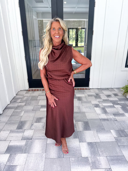 Brown Polka Dot Set