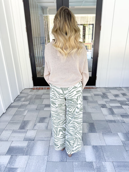Zebra Denim Pants