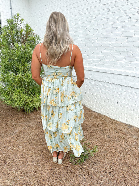Floral Bow Front Midi