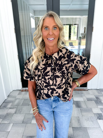 Floral Ruffle Top