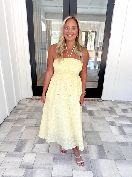 Yellow Halter Midi