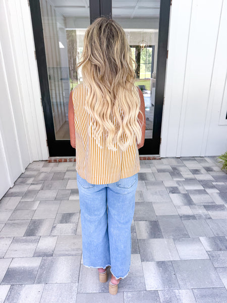 Gold Striped Top