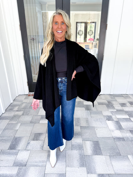 Black Dolman Cardigan