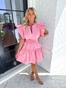 Pink Poplin Dress