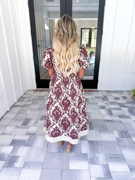 Patterned Zipper Midi