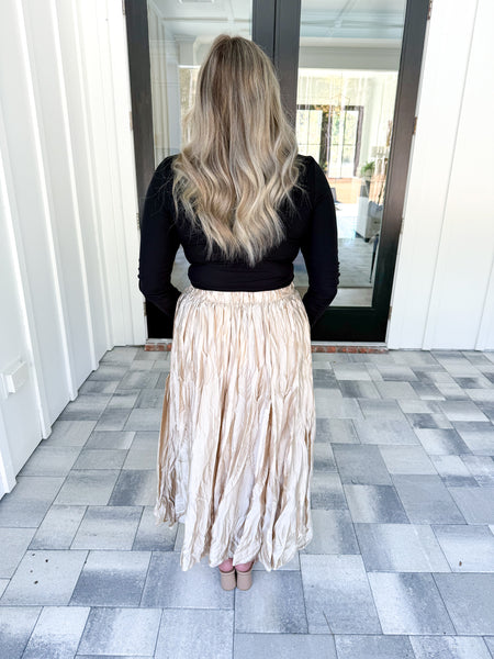 Champagne Midi Skirt