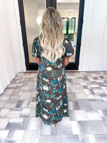 Brown Floral Maxi