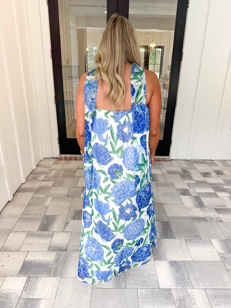 Blue Floral Maxi