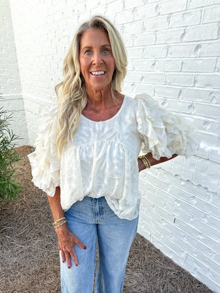 Textured Chiffon Top