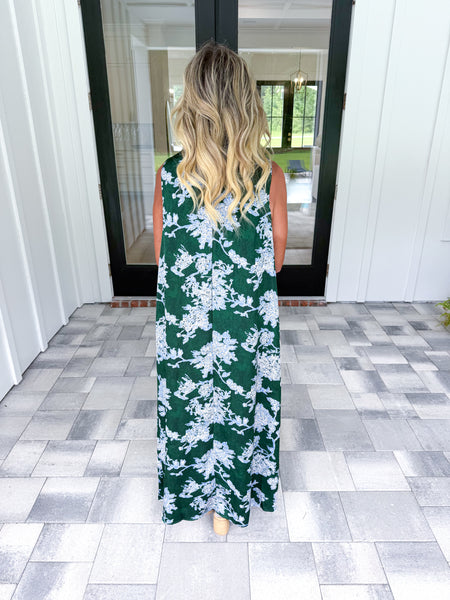 Green Floral Maxi