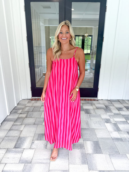 Red Striped Maxi
