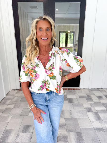 Pink Floral Top