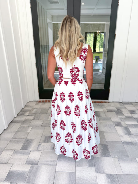 Garnet Printed Maxi Set