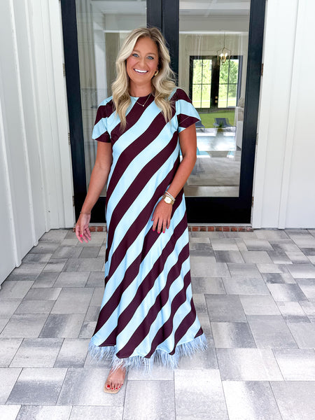 Blue Striped Maxi
