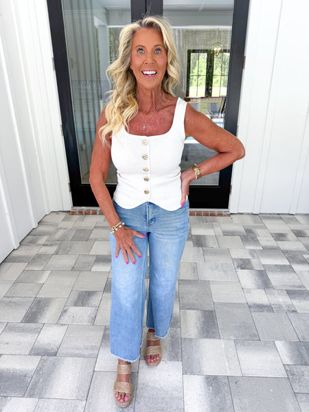 Ivory Scoop Neck Knit