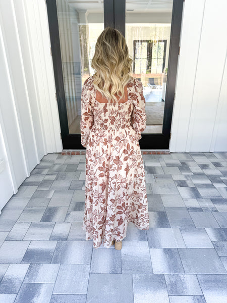 Sand Floral Midi