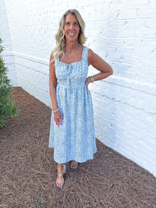 Blue Floral Midi