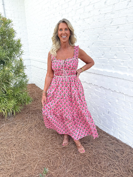 Pink Poplin Maxi