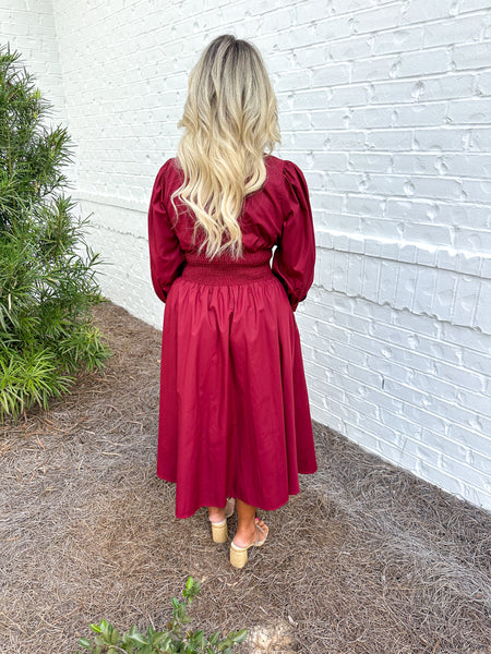 Garnet Zip Up Midi