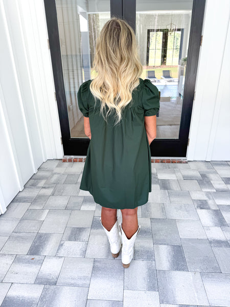 Green Yoke Dress