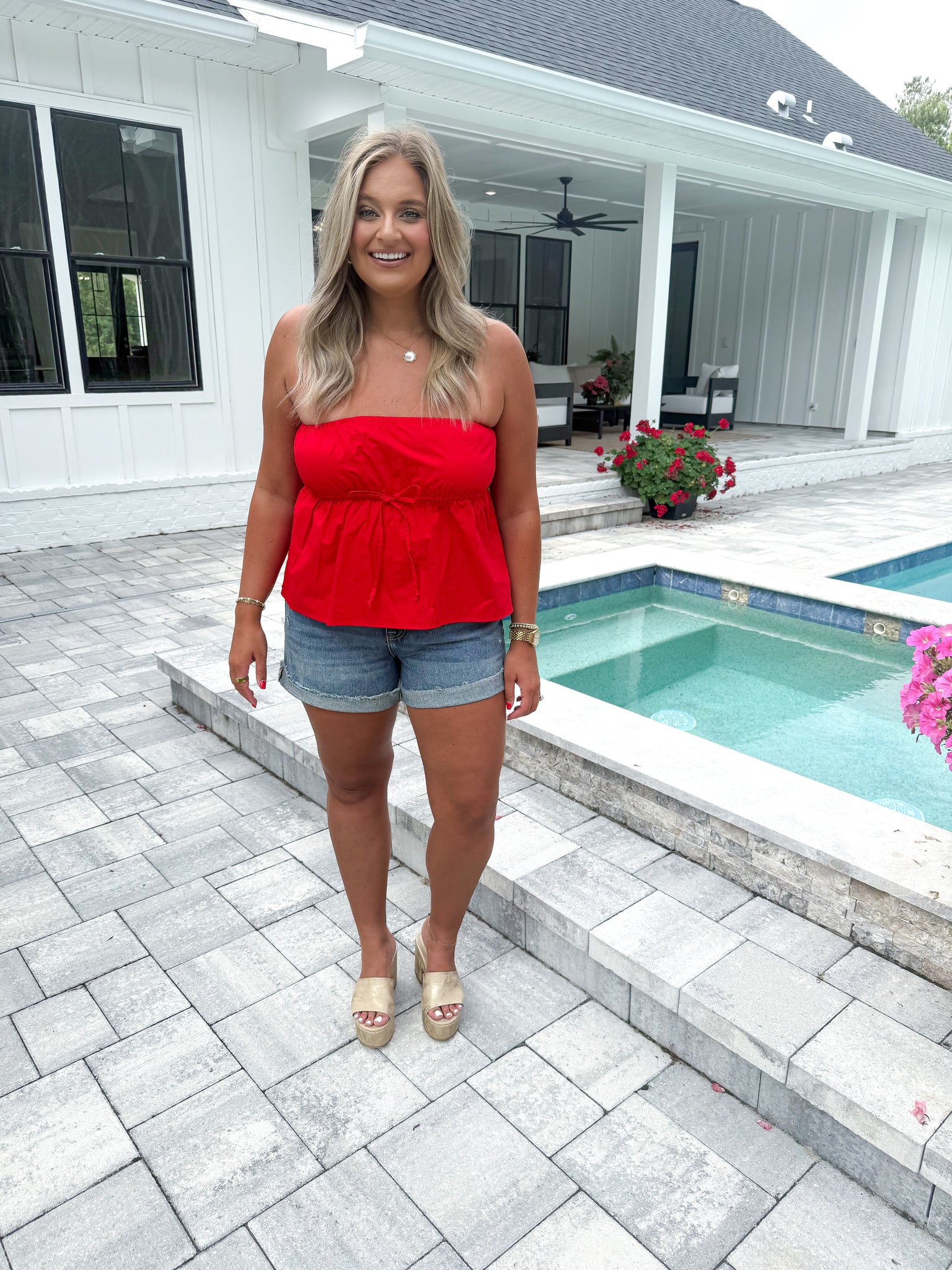 Red Ellie Top