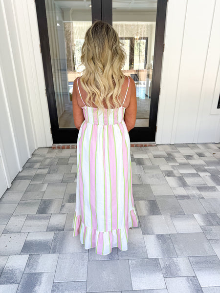 Pink Striped Maxi