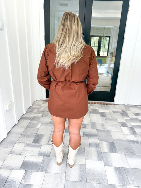 Brown Shirt Romper