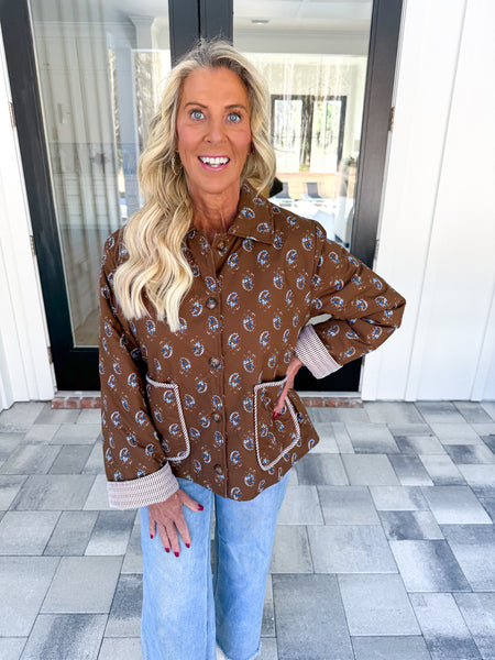 Mocha Floral Jacket