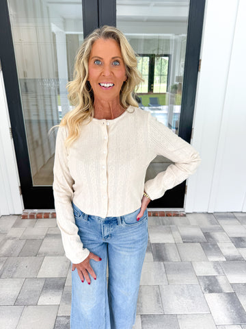 Pointelle Cardigan