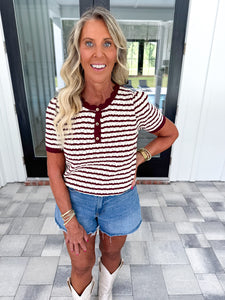 Striped Knit Top
