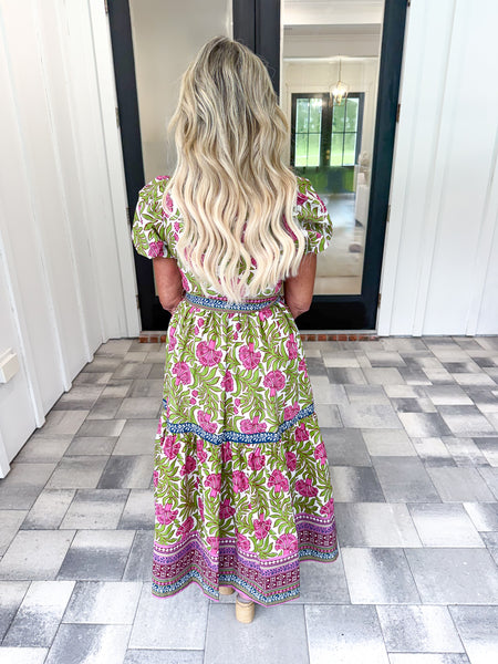 Floral Puff Sleeve Maxi