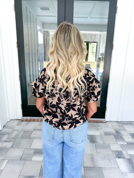 Floral Ruffle Top