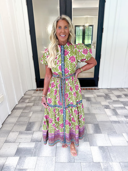 Floral Puff Sleeve Maxi