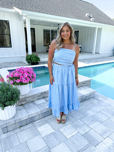 Ruched Top Maxi Set