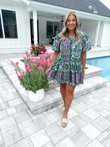 Green Floral Dress