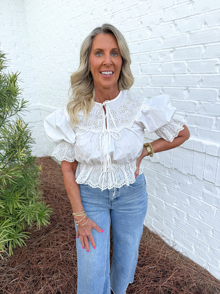 White Emi Blouse