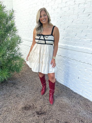 Combo Trim Dress