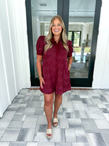 Garnet Applique Dress